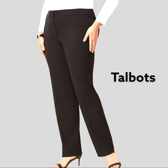 Talbots career black stretchy dress slacks - Picture 1 of 4